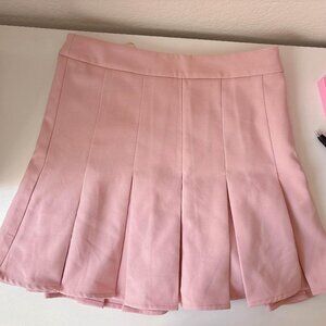 Pink Pleated Skirt